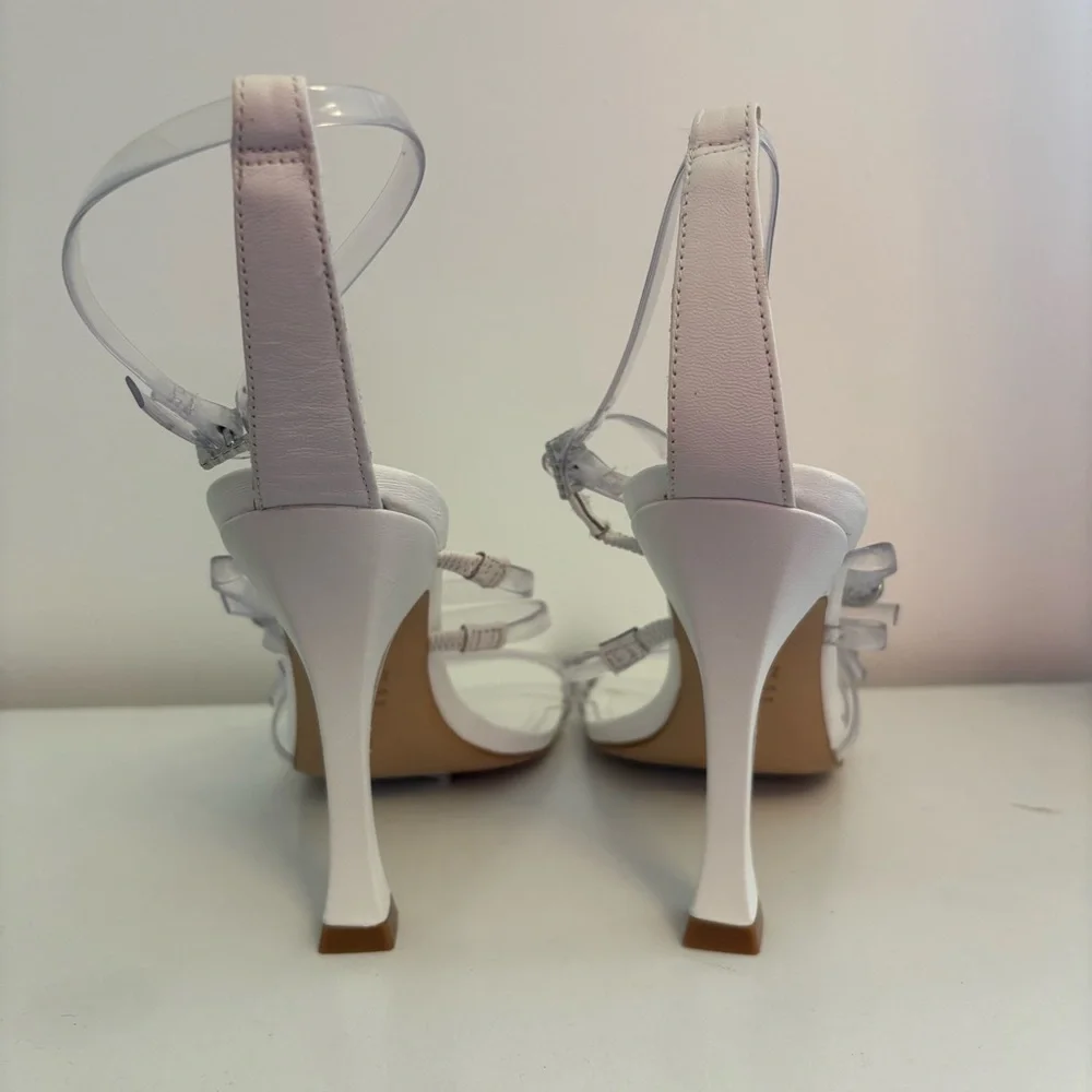 SCHUTZ | White Strappy High Heel Sandals - Picture 9 of 13